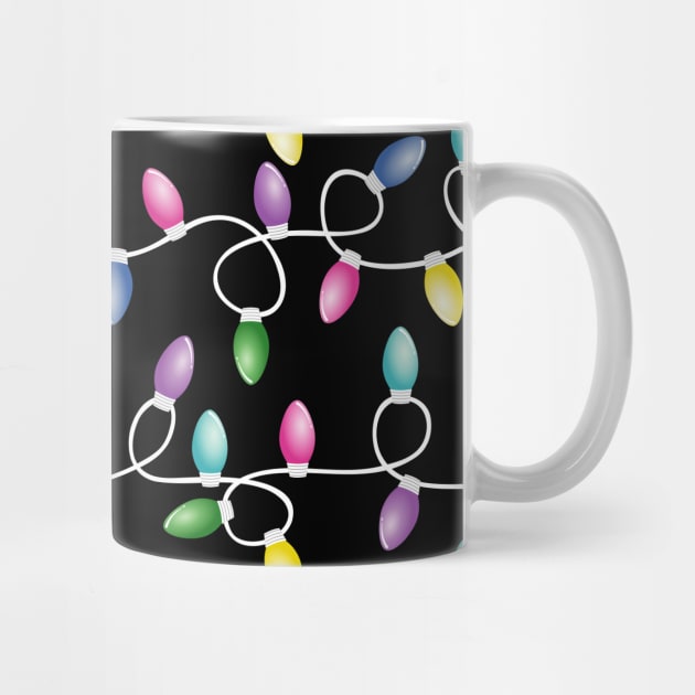 Christmas Lights Pattern - Tree Lights by Designoholic